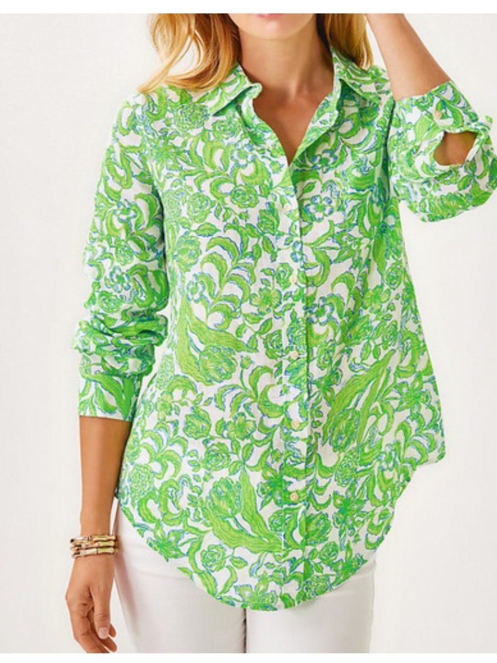 NWT Lilly Pulitzer Lynd Tunic - Resort White Lil Daffodil Hill